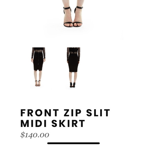 NWOT Romeo & Juliet Couture front Zip Slit Skirt - Picture 2 of 8